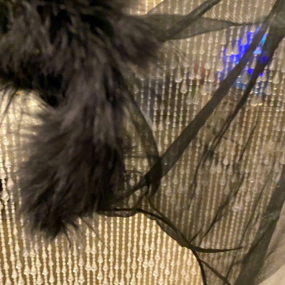 VINTAGE SHEER PEIGNOIR FAUX FUR - Picture 6 of 7